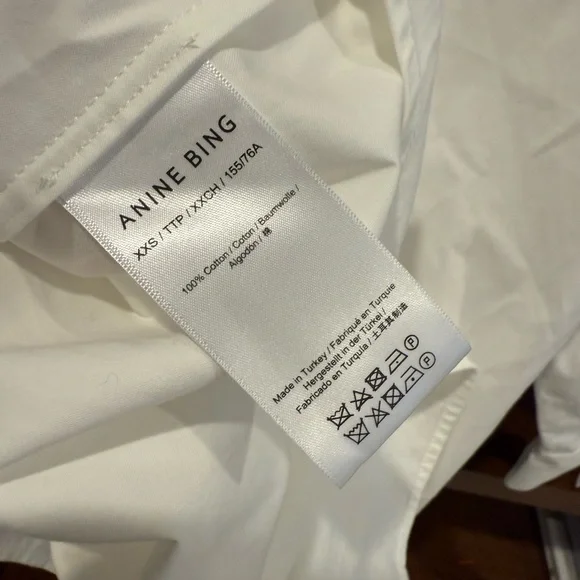 NWT ANINE BING White Mika Shirt - Picture 5 of 5